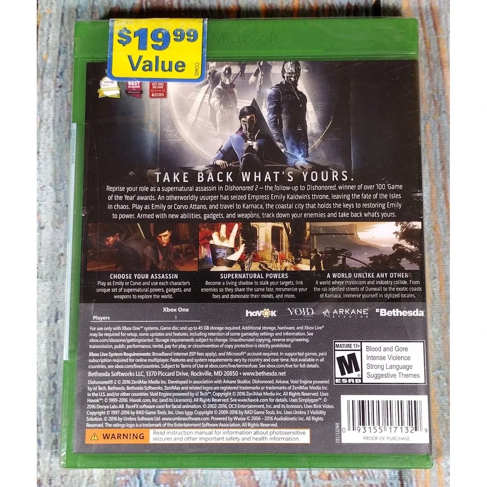Bethesda dishonored xbox